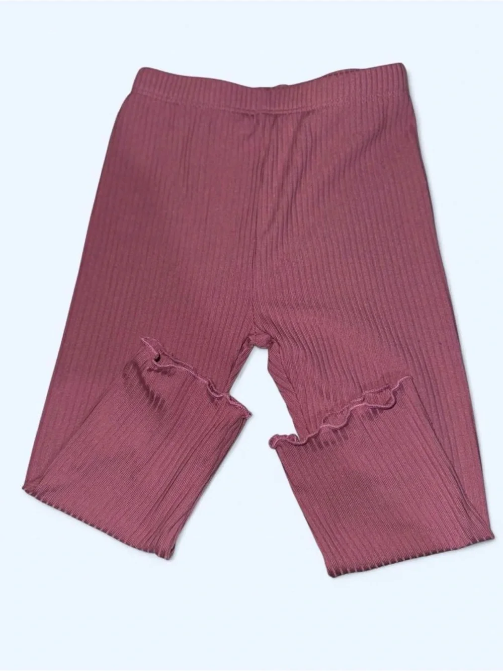 The Childrens Place Girls Mauve Pink Heart Sweatshirt & Ribbed Leggings Set - Picture 3 of 4
